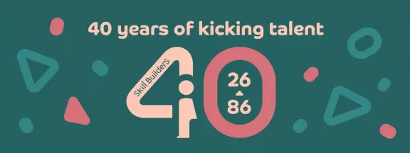 Skill BuilderS viert 40 jaar: 40 years of kicking talent, 1986–2026.